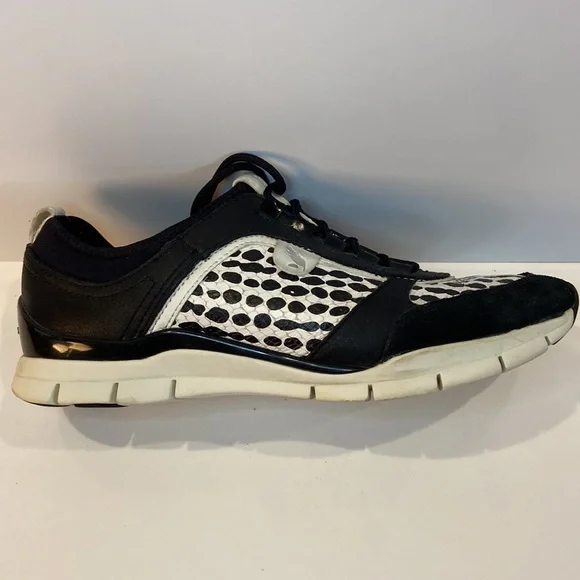 Geox Respira size 7 black and white snakeskin print leather suede neoprene inner - Picture 11 of 11